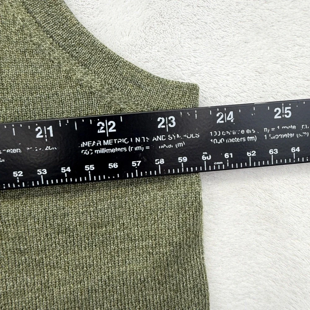 Jos. A. Bank Sweater Vest Mens XL Green Signature Collection Merino Wool V-Neck